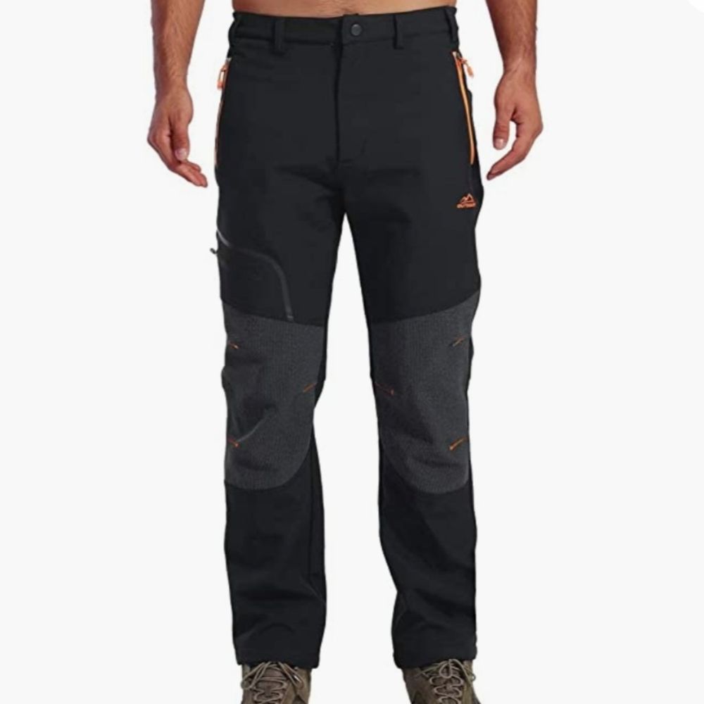 MAGCOMSEN Winter Pants Snow Ski Pants 4 Pockets Water Resistant Softshell Hiking
